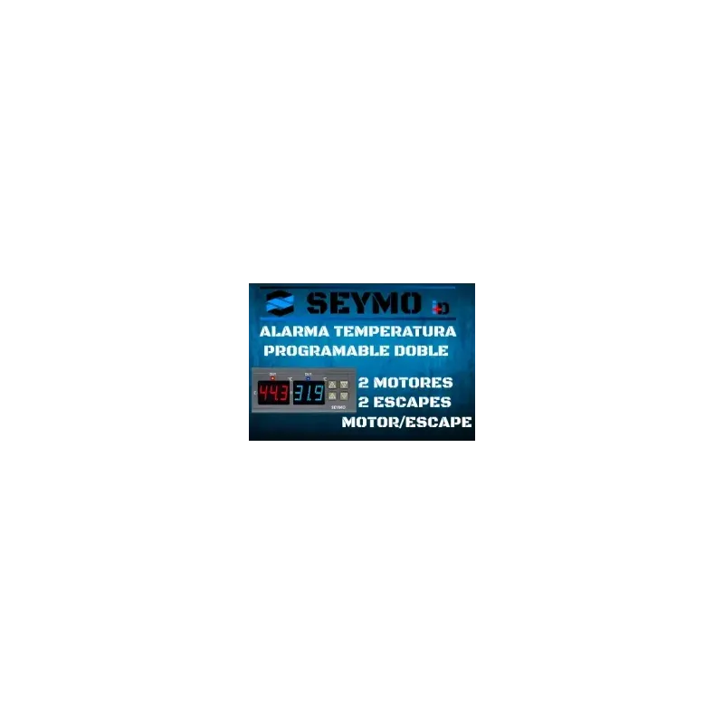 Alarme de temperatura programável duplo (dois escapes) ou (escape e motor) ou (dois motores)