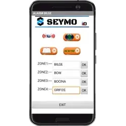 Alarme de cale programmable sans fil à 4 zones